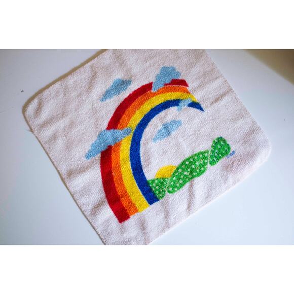 Vintage rainbow & clouds washcloth 100 percent cotton by Cannon - Picture 5 of 5